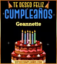 GIF Te deseo Feliz Cumpleaños Geannette